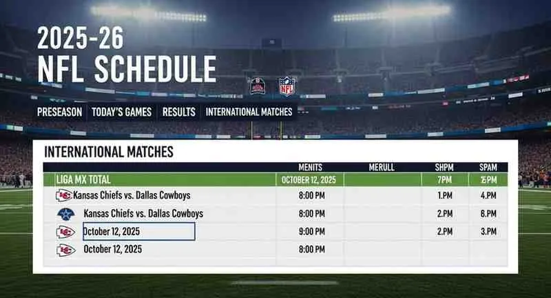 calendario NFL 2025-26