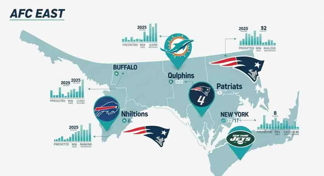 AFC Este 2025: Panorama y predicciones de la NFL