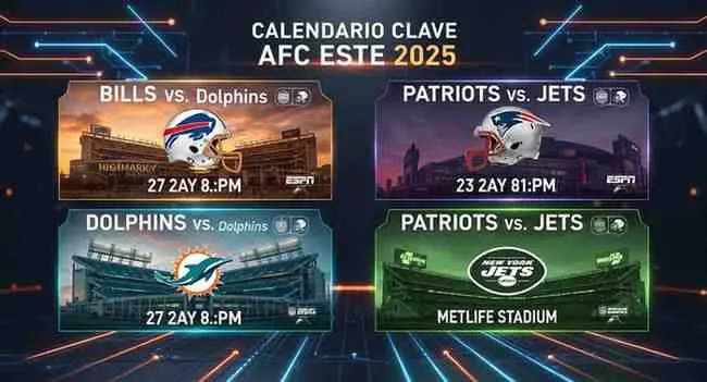 AFC Este 2025: Panorama y predicciones de la NFL