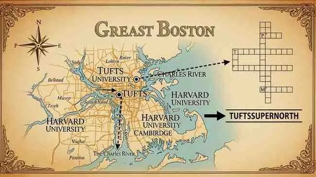 University Just North of Harvard NYT Crossword Clue
