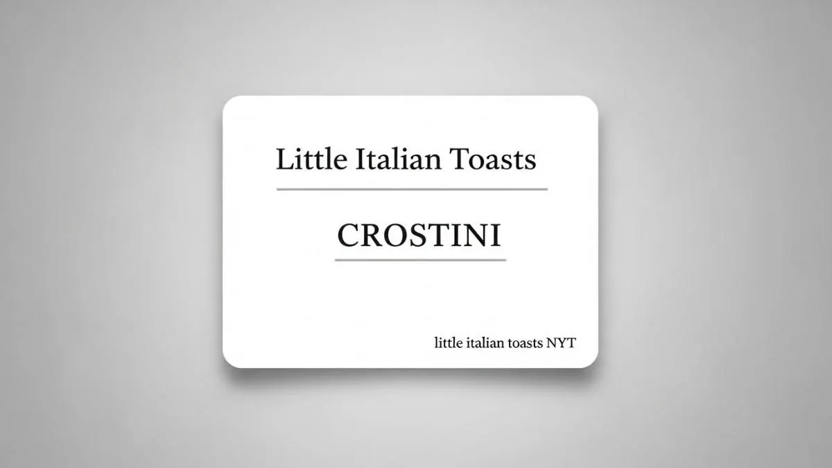little italian toasts nyt crossword clue