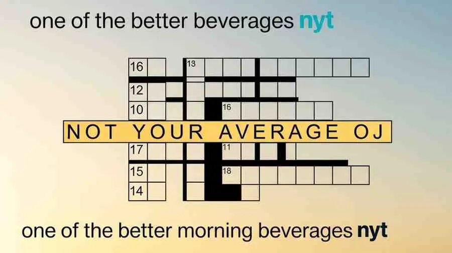 one of the better morning beverages nyt