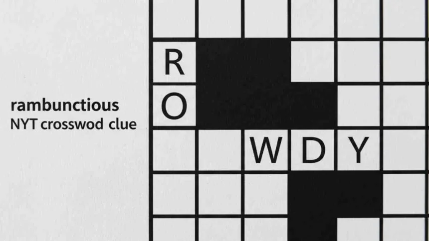 rambunctious nyt crossword clue