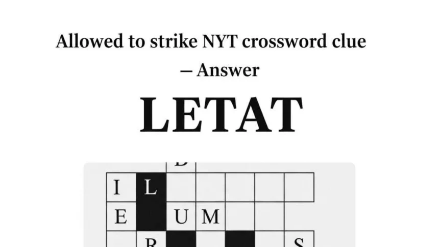 allowed to strike nyt crossword clue
