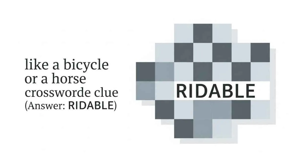 like a bicycle or a horse crossword clue