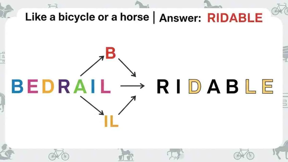 like a bicycle or a horse crossword clue