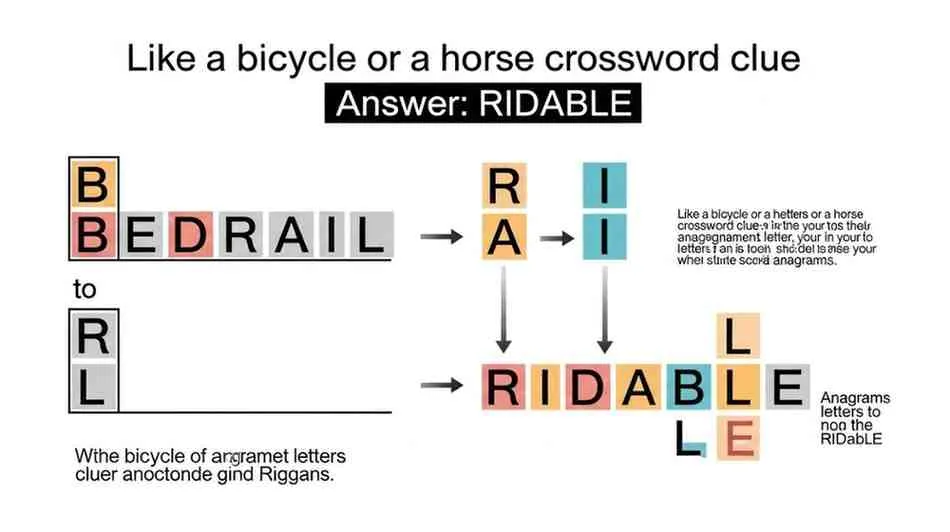 like a bicycle or a horse crossword clue
