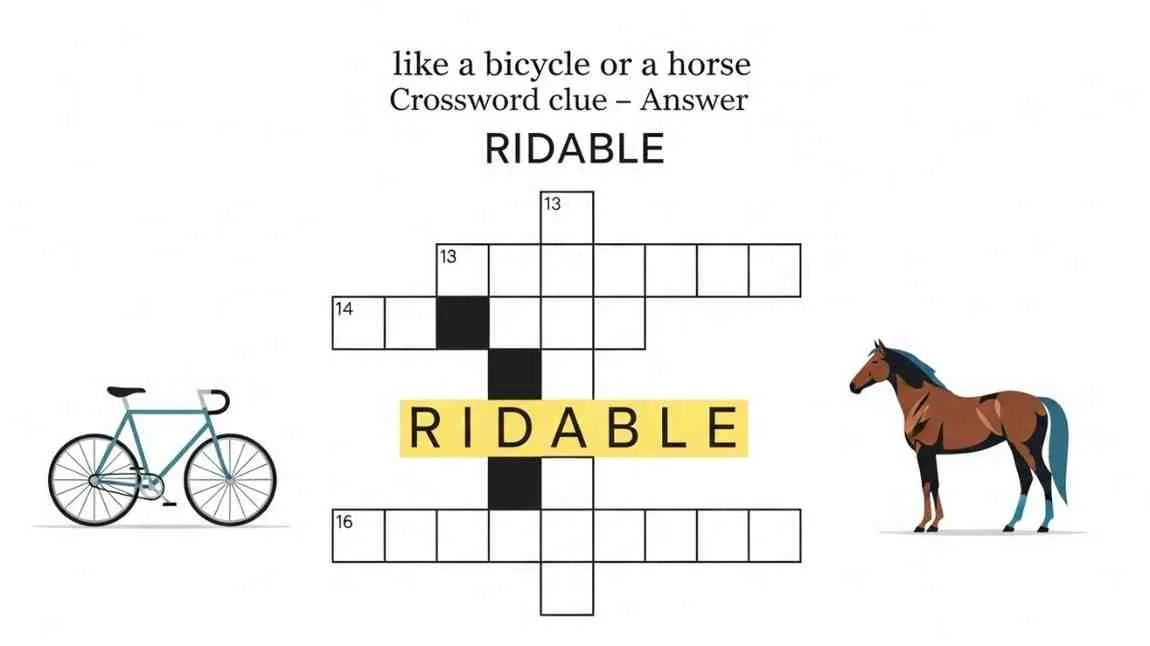 like a bicycle or a horse crossword clue